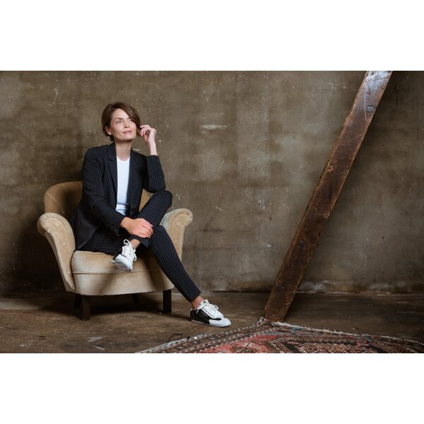 TQ Amsterdam Karin broek travelstof stripe