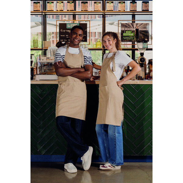 Kariban Ecologisch schort met contrastkleur