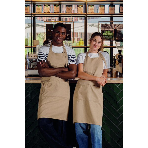 Kariban Ecologisch schort met contrastkleur