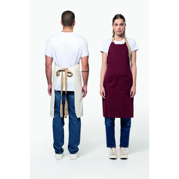 Kariban Ecologisch schort met contrastkleur