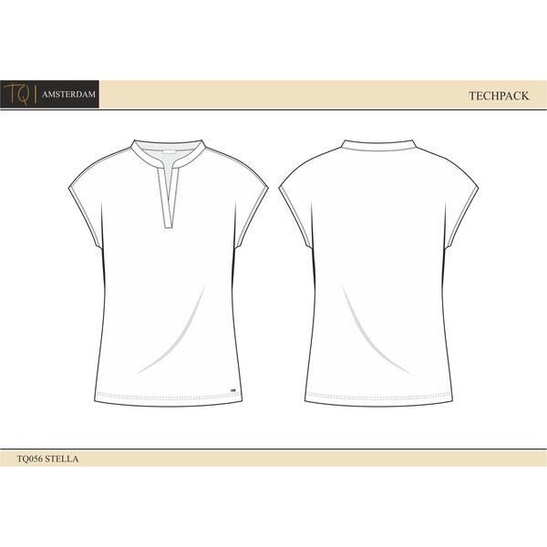 TQ Amsterdam Stella top travelstof korte mouw