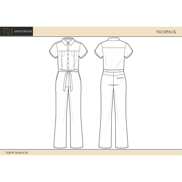 TQ Amsterdam Jumpsuit Mara korte mouw