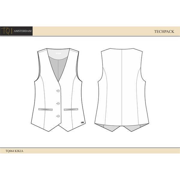 TQ Amsterdam Kikia Gilet Travelstof