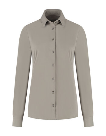 Travelstof blouse wafelstructuur dames