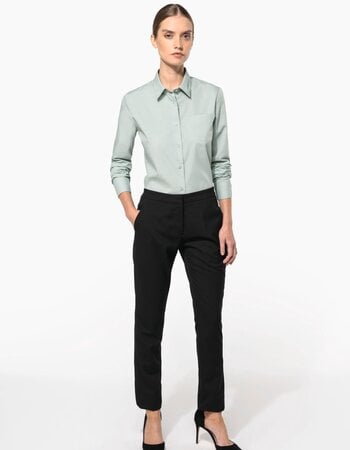 Dames Blouse Lange mouw Easy Care Bruin / Zand / Groen tintent