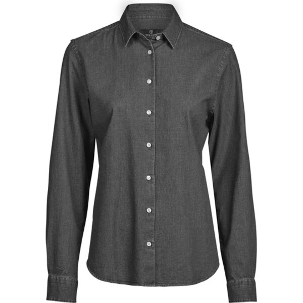 Tee Jays Jeansblouse dames zwart of blauw