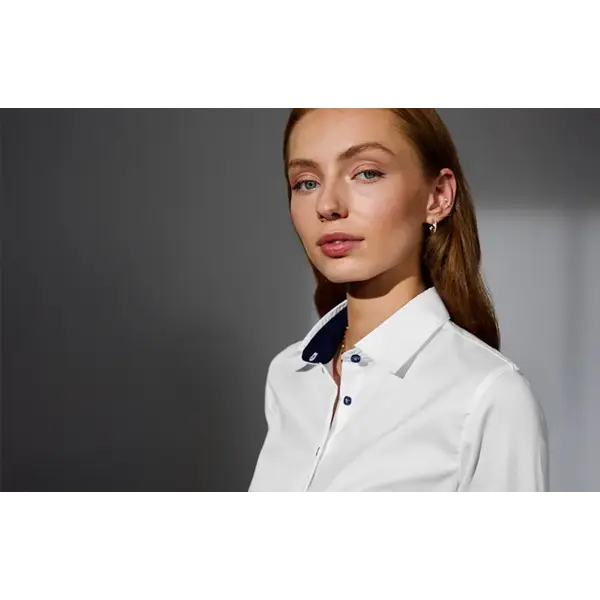 ID Identity Blouse dames met contrast non iron