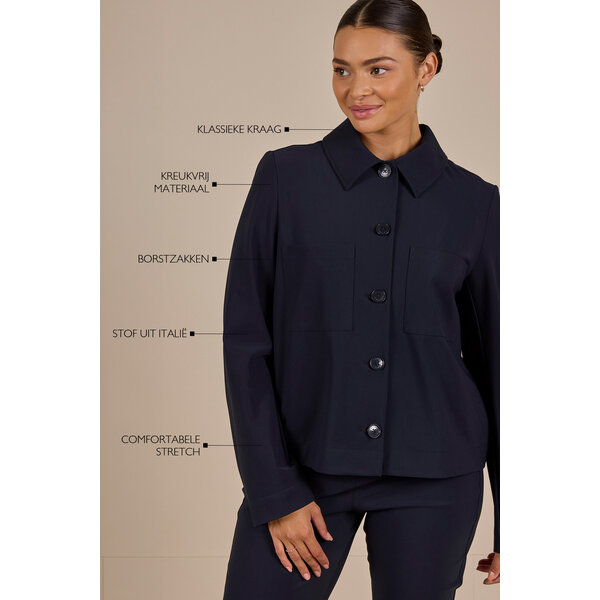 Studio Anneloes Copenhagen bonded Travel korte blazer