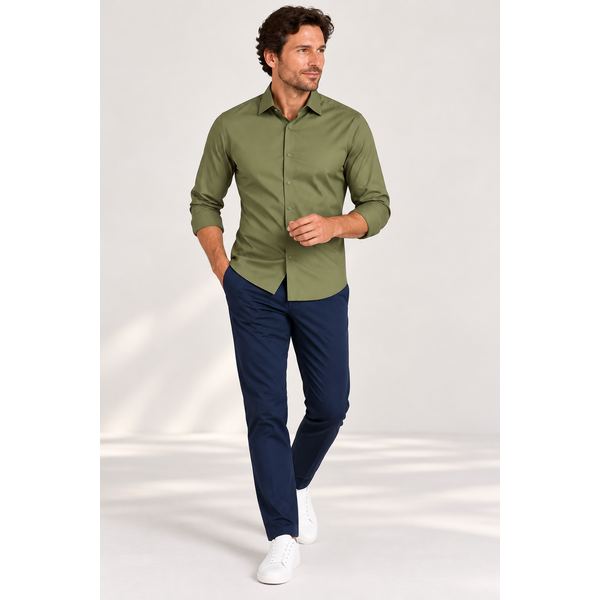 Capraro Heren Overhemd Stretch | 60°C Wasbaar