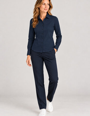 Blouse dames 6 kleuren - strijkarm - stretch in 6 kleuren beschikbaar