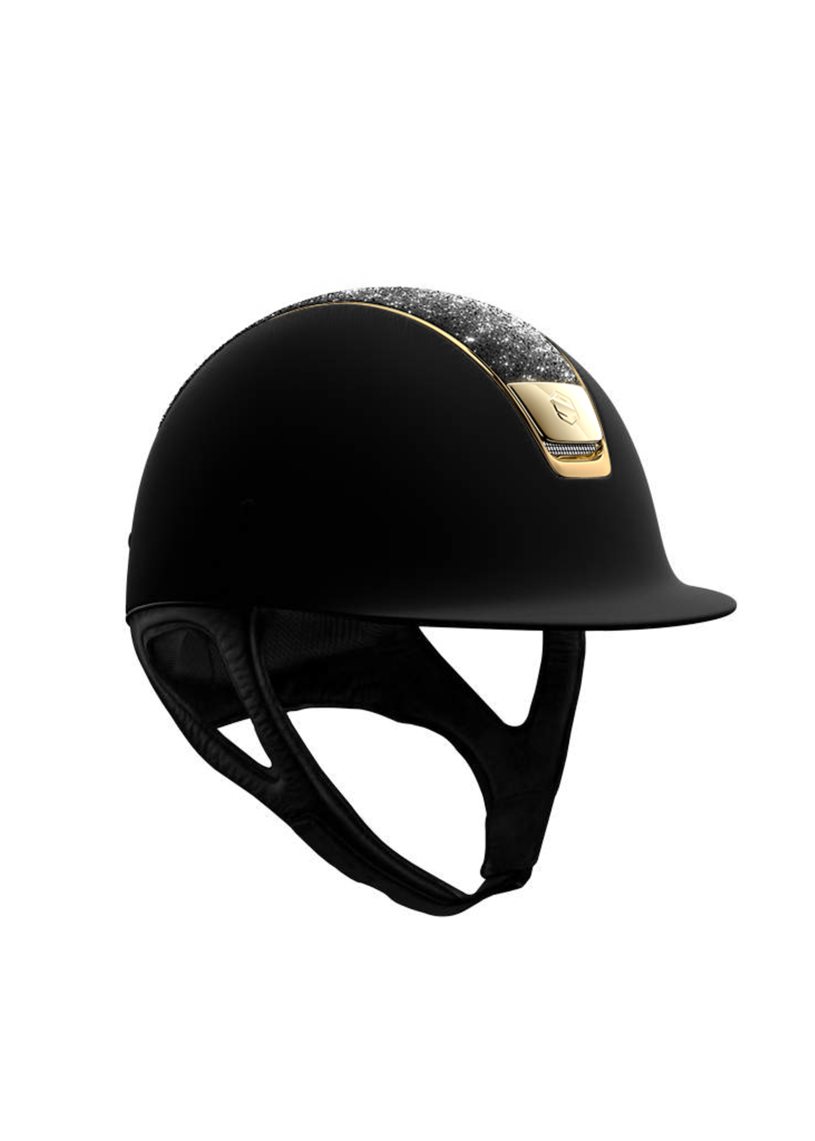 Samshield Samshield Shadowmatt, top: Crystal Black, trim+blason: Gold Cap