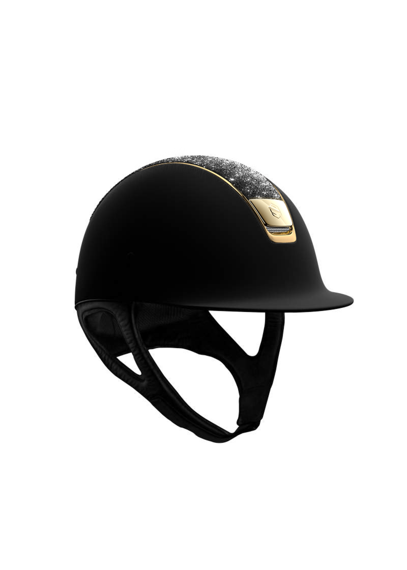 Samshield Samshield Shadowmatt, top: Crystal Black, trim+blason: Gold Cap