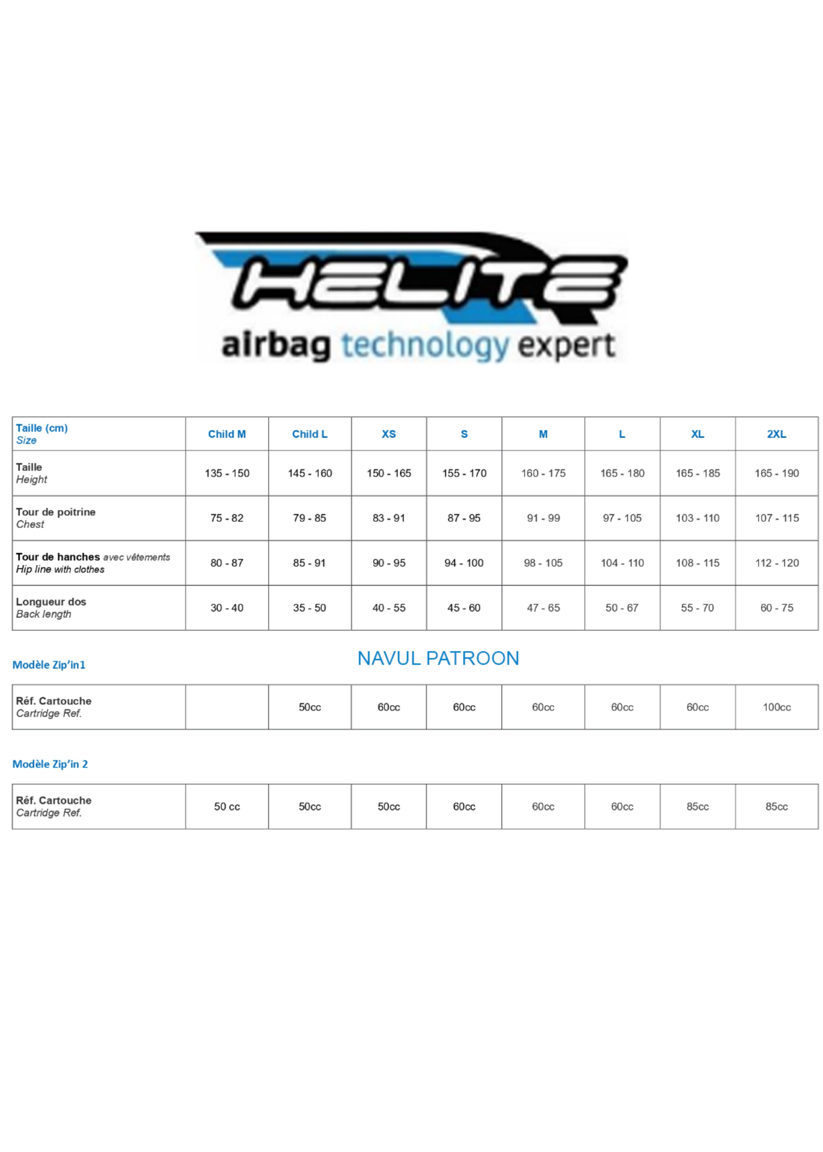 Helite Helite Zip-in2 airbag