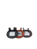 Ideal Ideal  Ovaal 3 cijfers Leren Nummerhouder