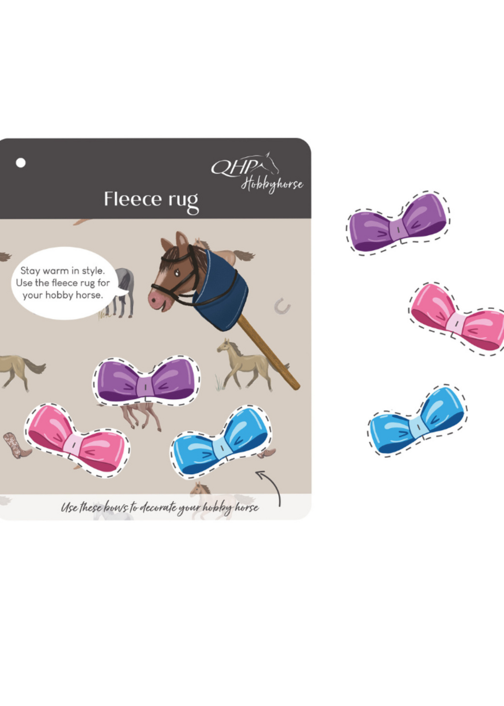 QHP QHP Hobby Horse Speelgoed  Fleece Deken 5580