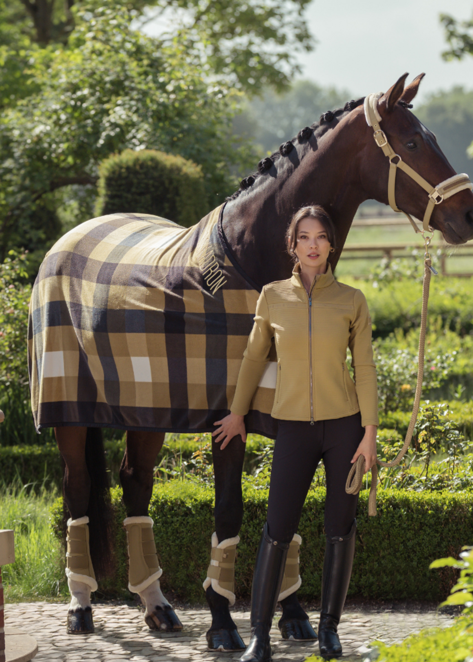 Eskadron Eskadron Heritage Check Fleece  Deken Cardamom 111458262
