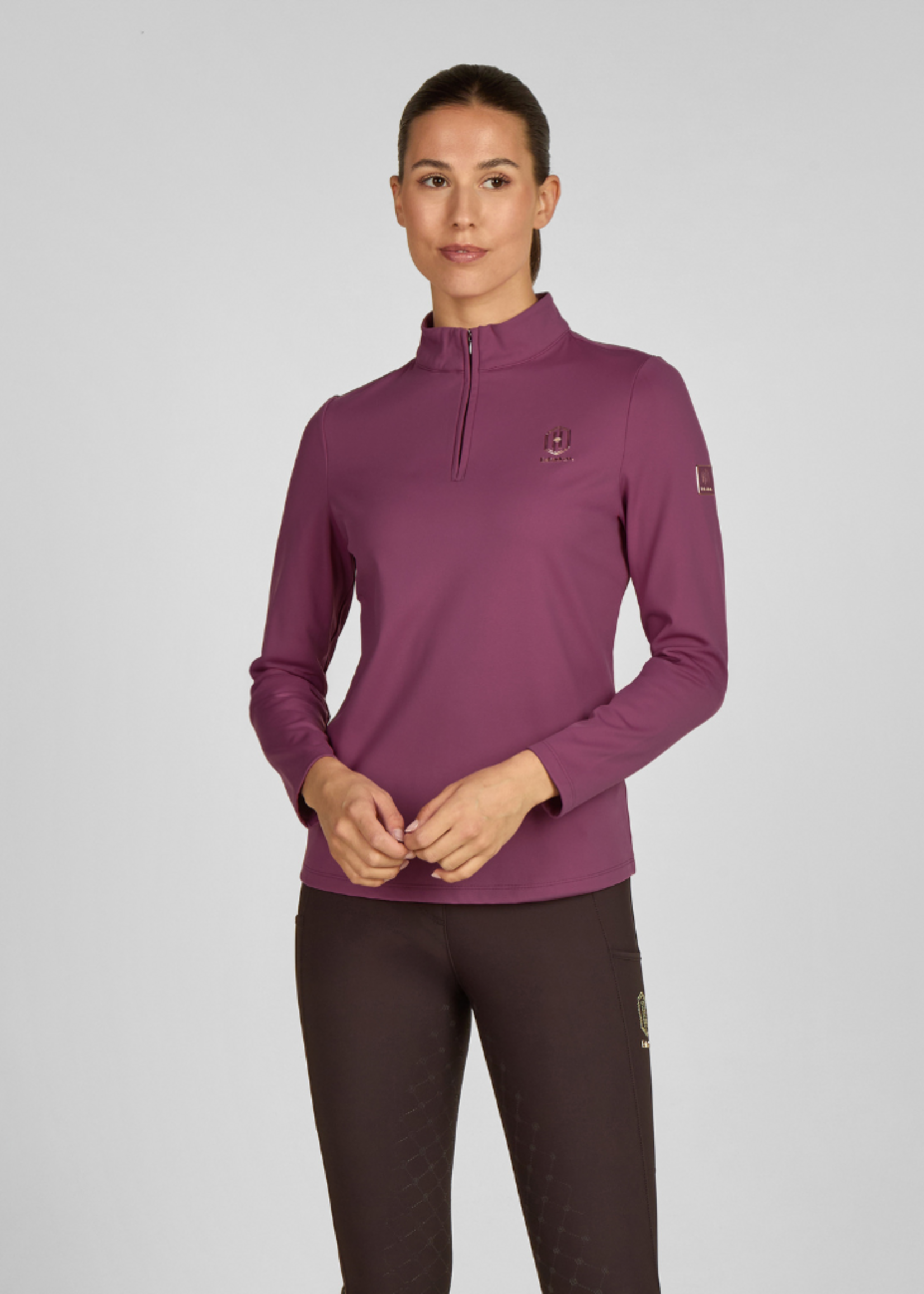 Eskadron Eskadron Heritage Lange Mouw Half Zip  Dames  Shirt Wild Berry  822158