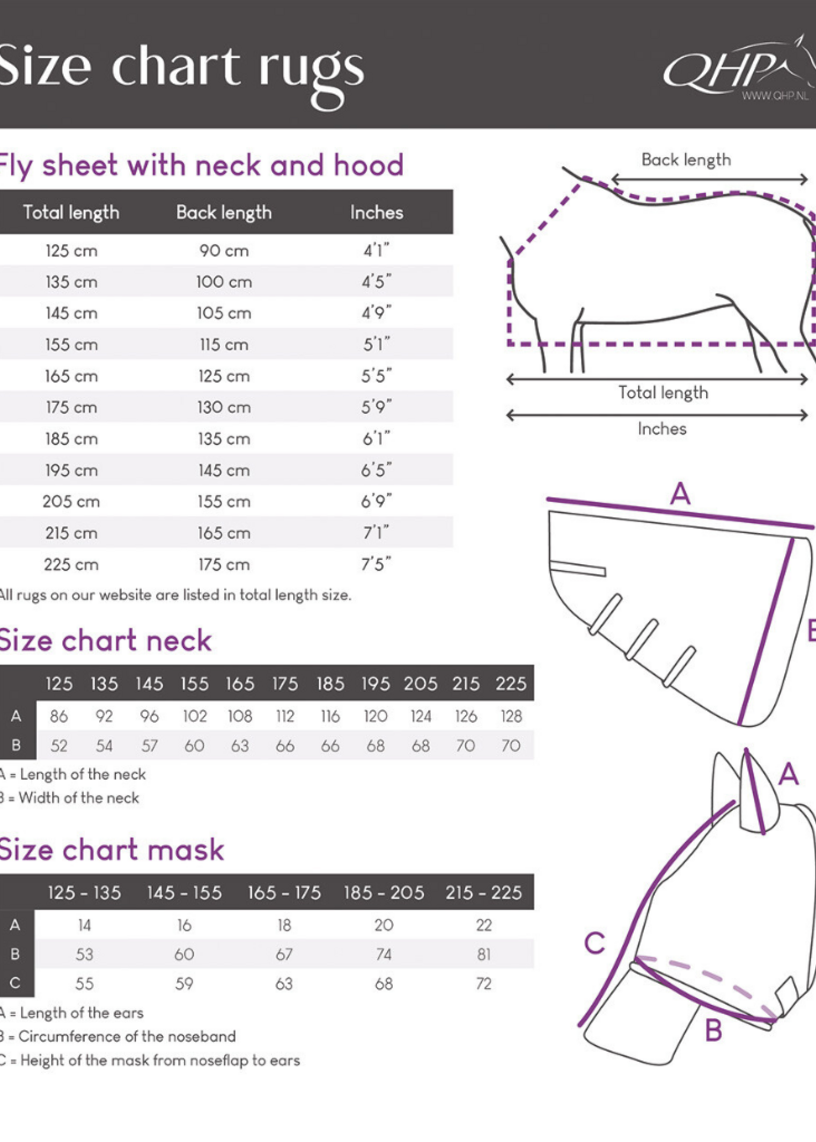 QHP QHP Pony Vliegendeken met nek en kap 6013