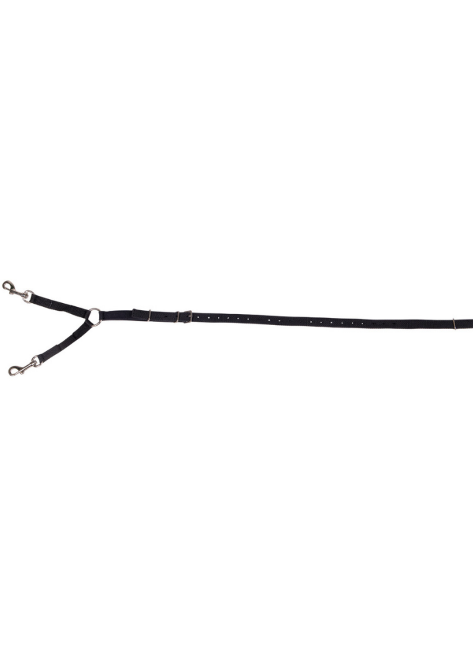 QHP QHP Anti Graas Teugel Riem Zwart Nylon 2187