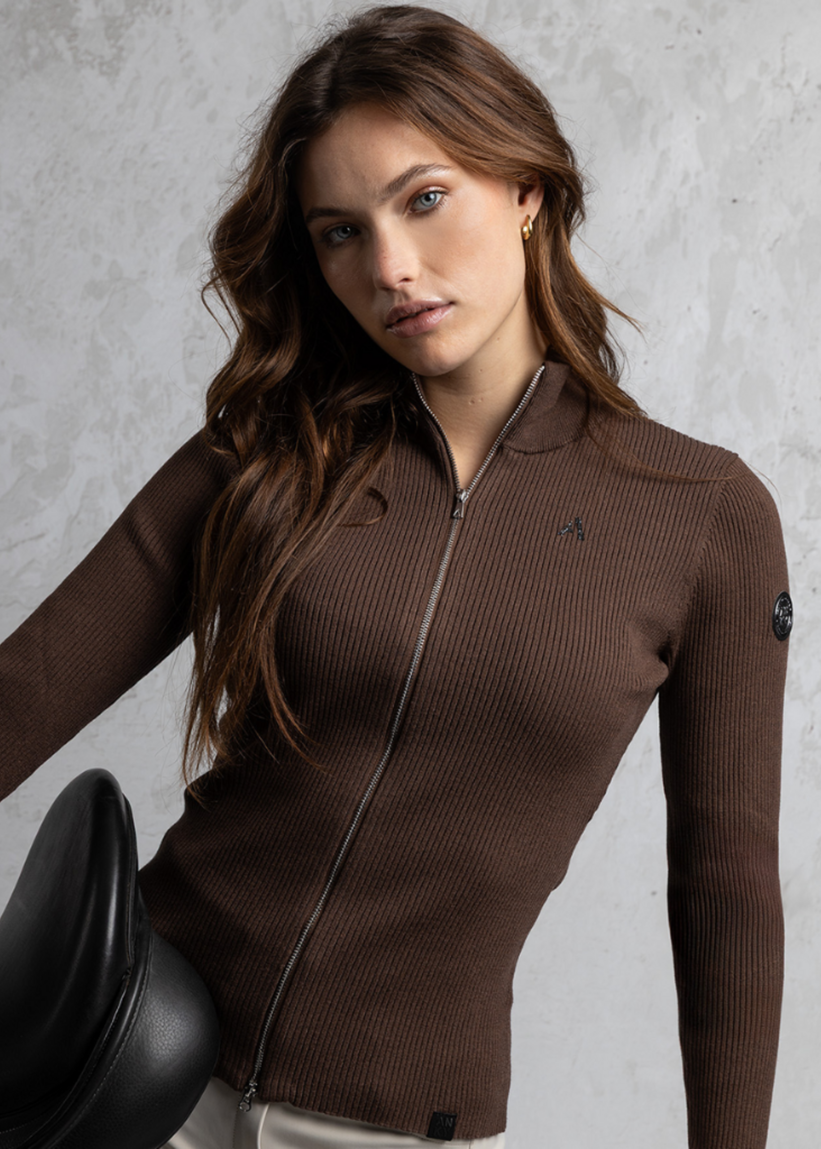 Anky Anky Slim Fit Cardigan Dames Vest A67320 Chestnut