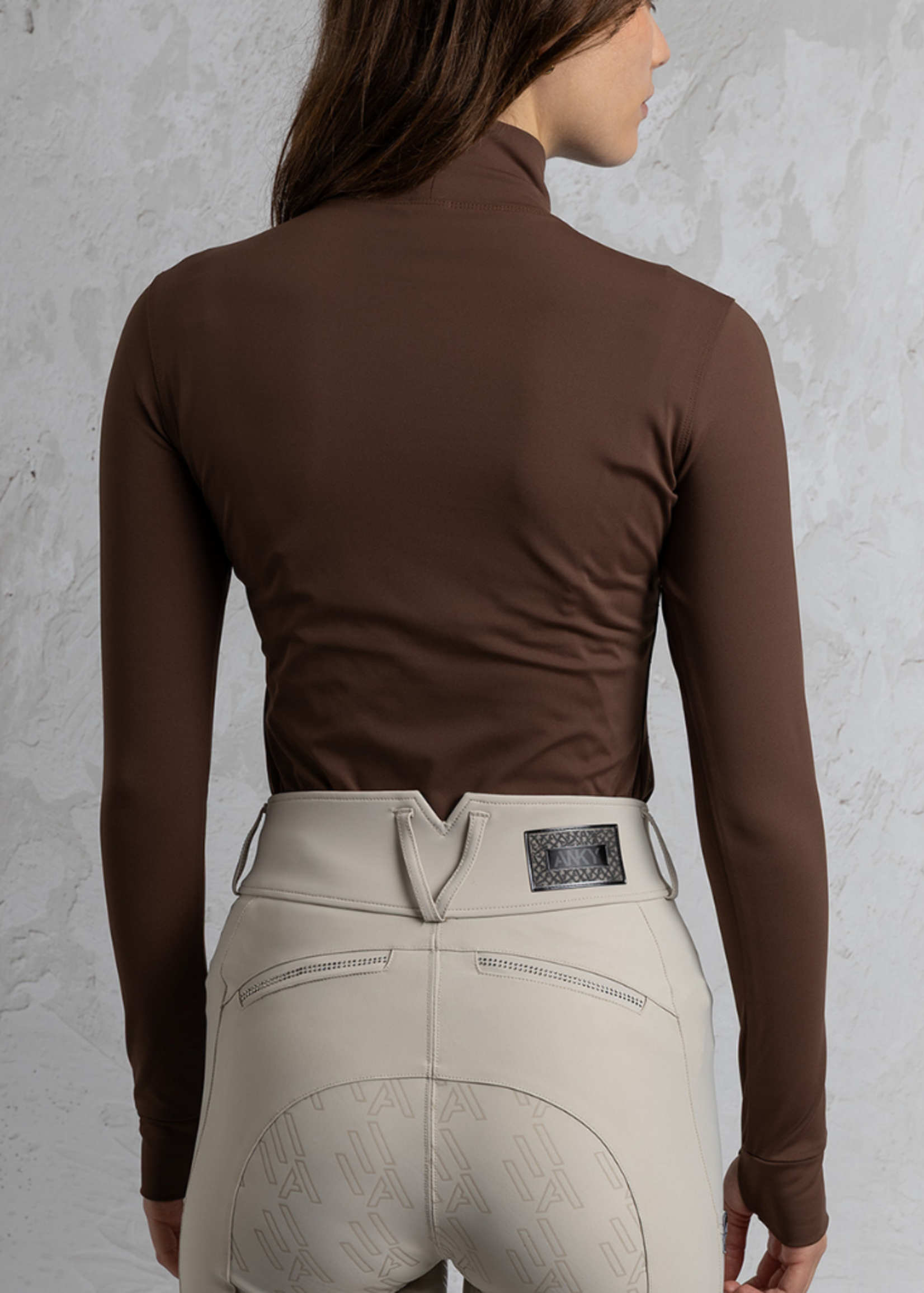 Anky ANKY Mockneck Dames Shirt  A67317 Chestnut