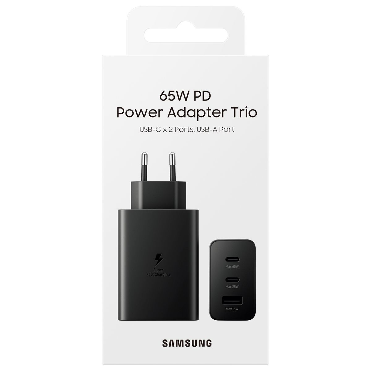 Galaxy Oplader | 65W Trio USB-C EP-T6530 Oplader | Zwart