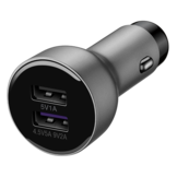 Autolader | Super Charge USB AP38 + USB-C Kabel | Grijs