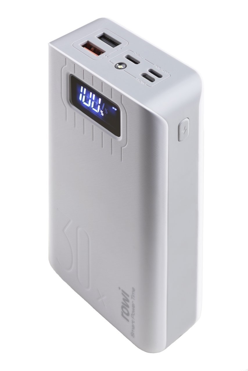 Rowi Powerbank 30.000 mAh | RW-P77DT | Grijs