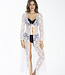 Garotas swimwear Robe de plage blanche