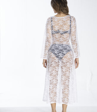 Garotas swimwear Robe de plage blanche