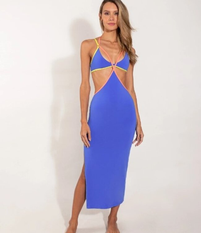 Lia long dress electric blue - Magic Hands Boutique