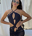 Towers swimwear Black sexy monokini distortion