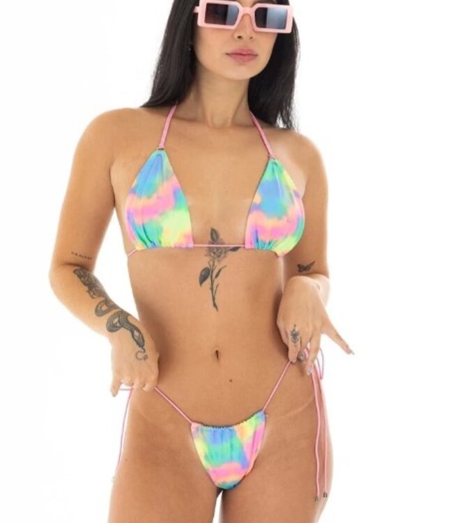 Towers swimwear Ensemble micro bikini string Cotton Candy