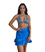 Saman tropical wear Triangel bikini top in blauw