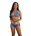 Saman tropical wear Brasilianische Scrunch-Bikinihose in Blau