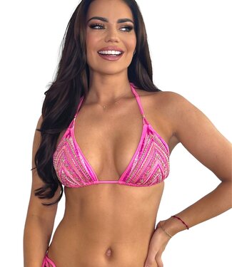 Saman tropical wear Triangel-Bikinioberteil in Rosa