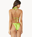 PilyQ swimwear Lime neon green triangle bikini top