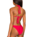 PilyQ swimwear Red triangle bikini top