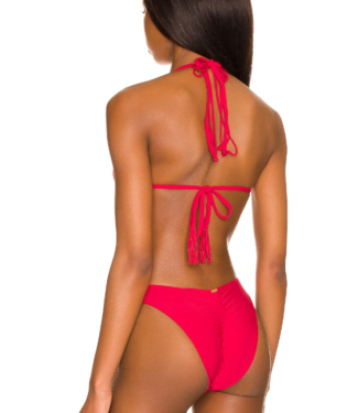 PilyQ swimwear Rote brasilianische Bikinihose