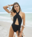 PilyQ swimwear Schwarzer Alex-Luxus-Monokini