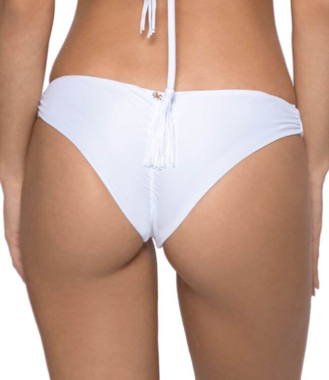 PilyQ swimwear Weiße brasilianische Bikinihose