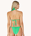 PilyQ swimwear Green triangle bikini top