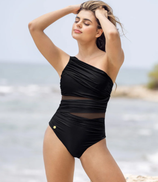 Leonisa swimwear Ruffles slimming control swimsuit
