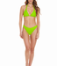 Saman tropical wear Neon green triangle bikini top