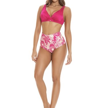 Saman tropical wear Fuchsia high waist bikini bottoms