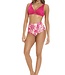 Saman tropical wear Bas de bikini taille haute fuchsia