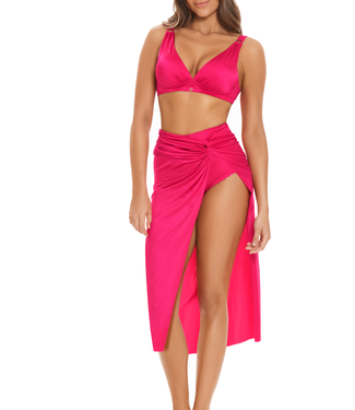 Saman tropical wear Fuchsia strandrok