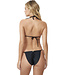 PilyQ swimwear Lace triangle bikini top black