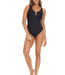 Saman tropical wear Schwarzer Shapewear-Badeanzug