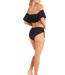 Saman tropical wear Zwarte cheeky bikini broekje